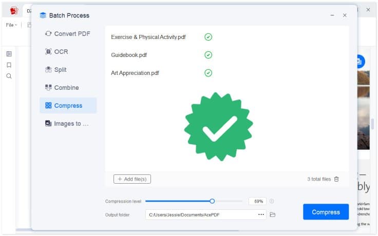 compress multiple pdfs