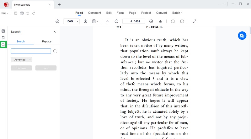 search text