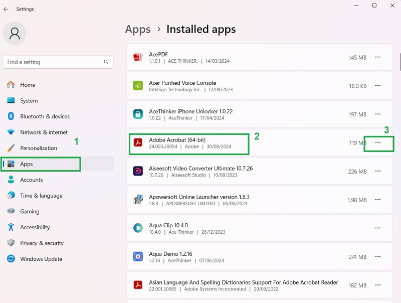 uninstall the app