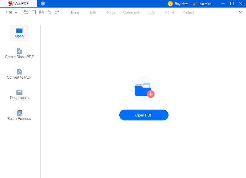 install acepdf and launch it
