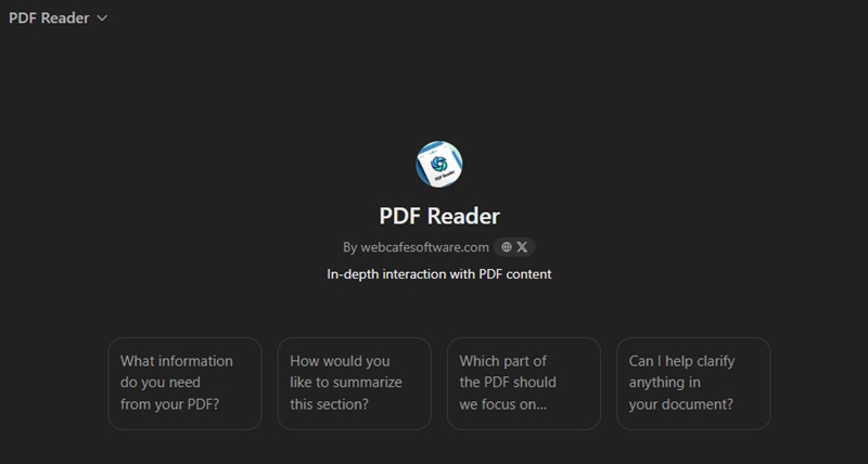 pdf reader interface
