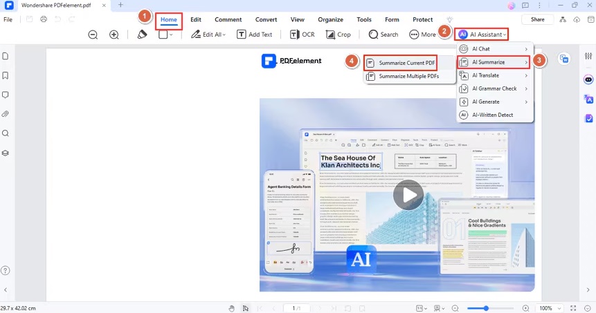 pdfelement interface