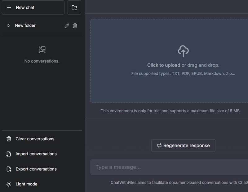 document chat interface