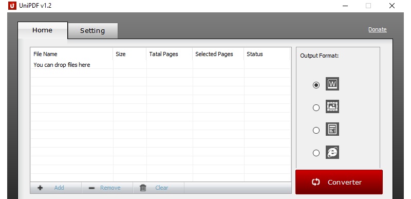 unipdf interface