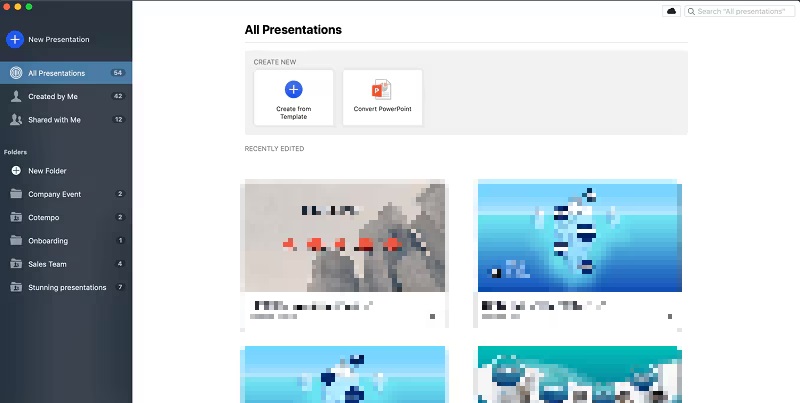 prezi interface