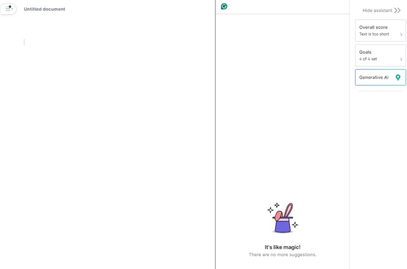 grammarly interface