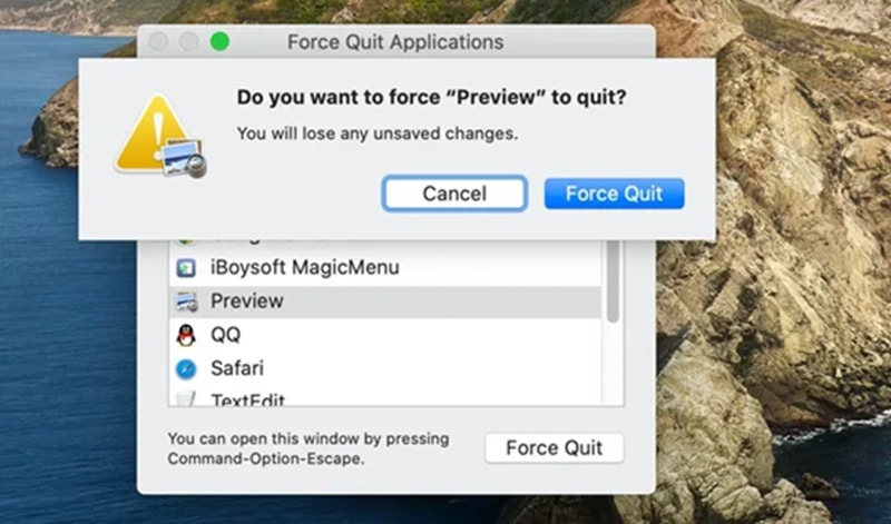 force quit window