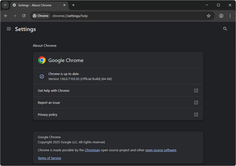 update your google chrome