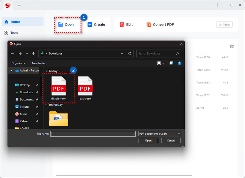 upload the secured pdf file