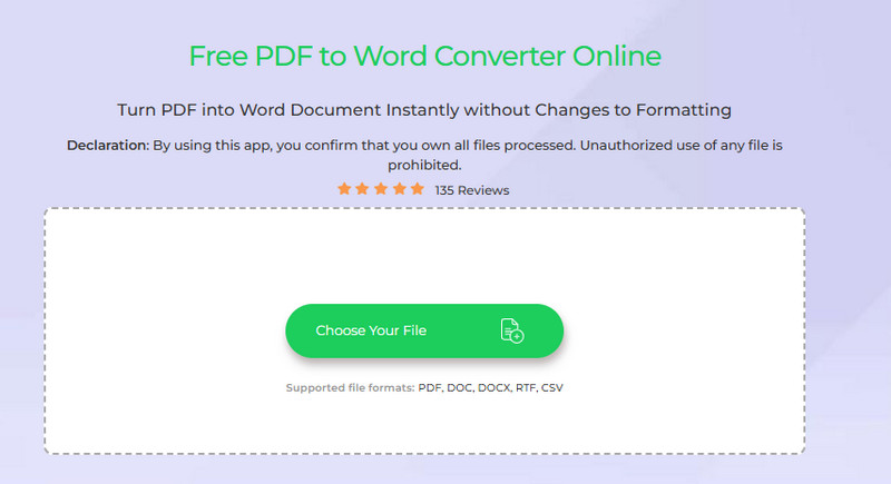 pdf to word interface