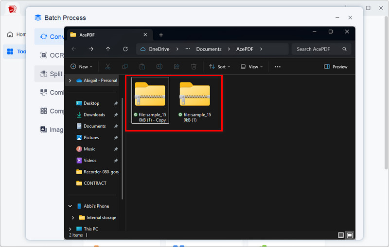 locate the files and preview them