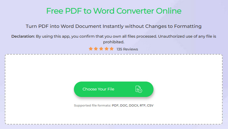 access the online tool