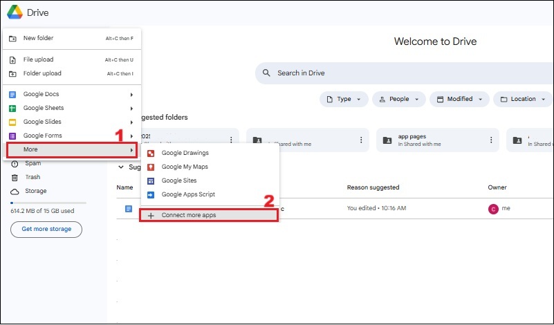 google drive connect more apps