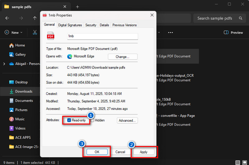set the file as read-only